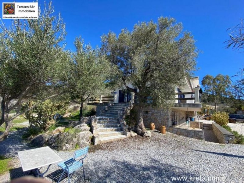 Drapanos Kreta, Drapanos, Grosszügige Villa im eigenen Park mit Panorama Meerblick Haus kaufen